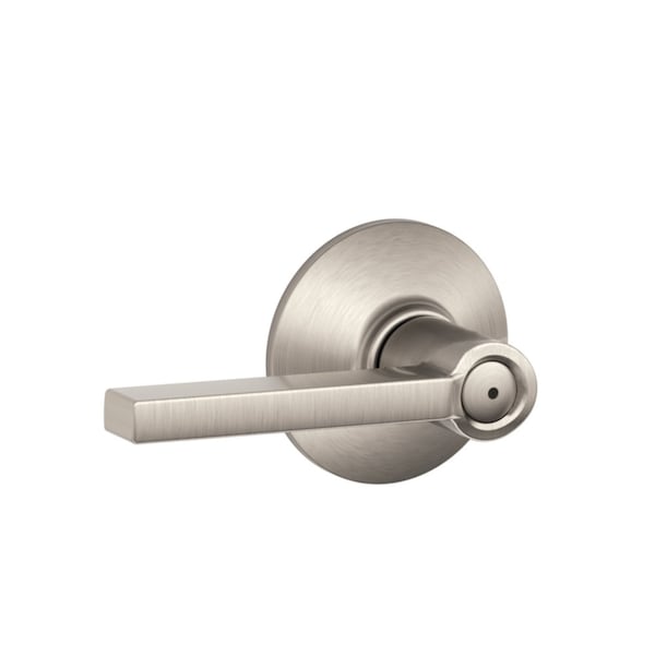 Schlage Schlage Latitude Satin Nickel Bed and Bath Lever Right or Left Handed - F40VLAT619