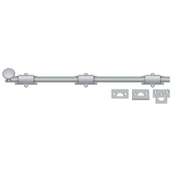 Deltana Surface Bolt, Heavy Duty Satin Chrome 18" - 18SB26D