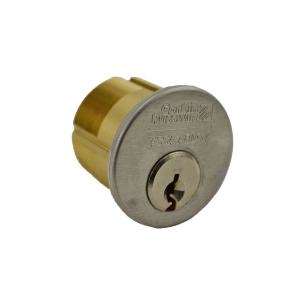 Corbin Russwin 1-1/8" Standard Mortise Cylinder with Cloverleaf Cam and 6 Pin 59D2 Keyway Satin Chrome - CR1000118A0162659D2