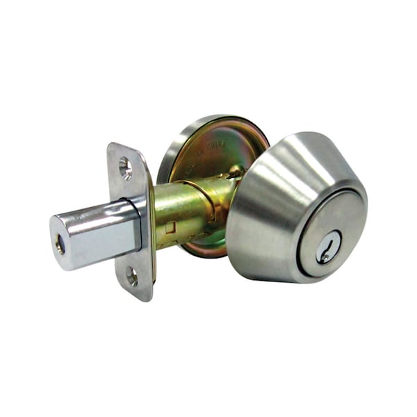 Faultless Faultless Satin Stainless Steel Single Cylinder Deadbolt 1-3/4 in in. - DL61