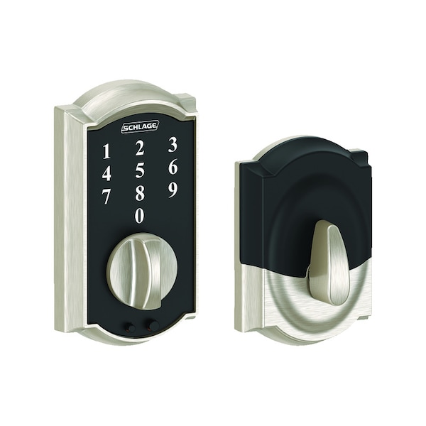 Schlage Schlage Satin Nickel Steel Touchscreen Deadbolt - BE375VCAM619