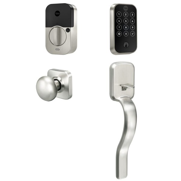 Yale Real Living Yale Assure Lock 2 Bundle with Touchscreen Wi Fi Deadbolt, Ridgefield Handleset Passage, and - BYRD420WF1RX619