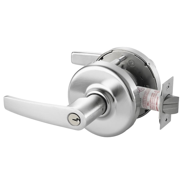 Corbin Russwin Grade 1 Storeroom/Closet Cylindrical Lock, Armstrong Lever, D Rose, Conventional Cylinder, Satin Chr - CLX3357 AZD 626