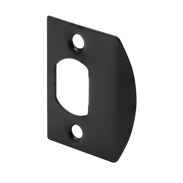 Prime-Line Passage Door Latch Set, Glass Knob with Latch Bolt Matte Black Finish, Vintage - E 28328