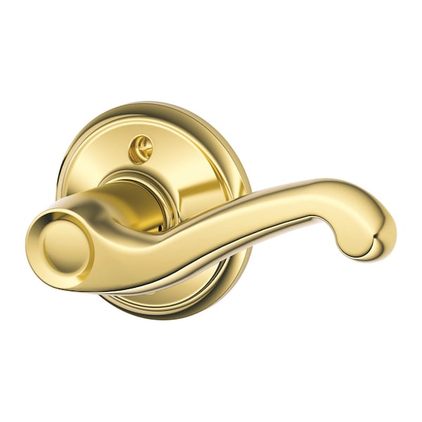 Schlage Schlage Flair Bright Brass Dummy Lever Right Handed - F170VFLA605RH