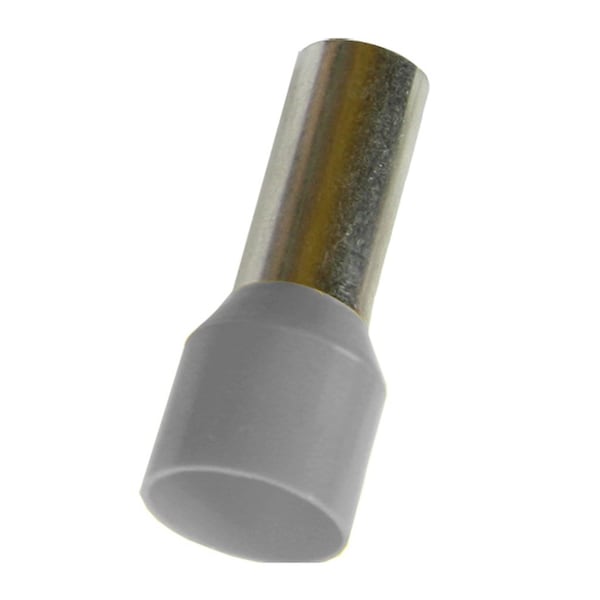 Automation Systems Interconnect 18 Awg Wire Ferrule, Single Wire Entry Insulated, Gray, 500-PK - 2808862