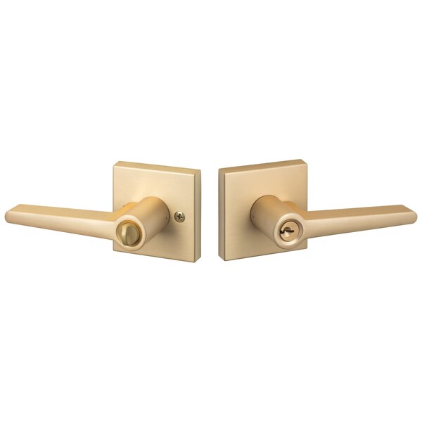Sure-Loc Hardware Sure-Loc Hardware Basel Square Entry Lever, Satin Brass - BS107-SQ SB