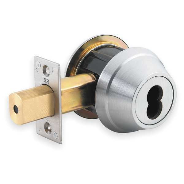 Dormakaba Deadbolt Less Cylinder, HD, Satin Chrome - QDB281626S4DBSLC