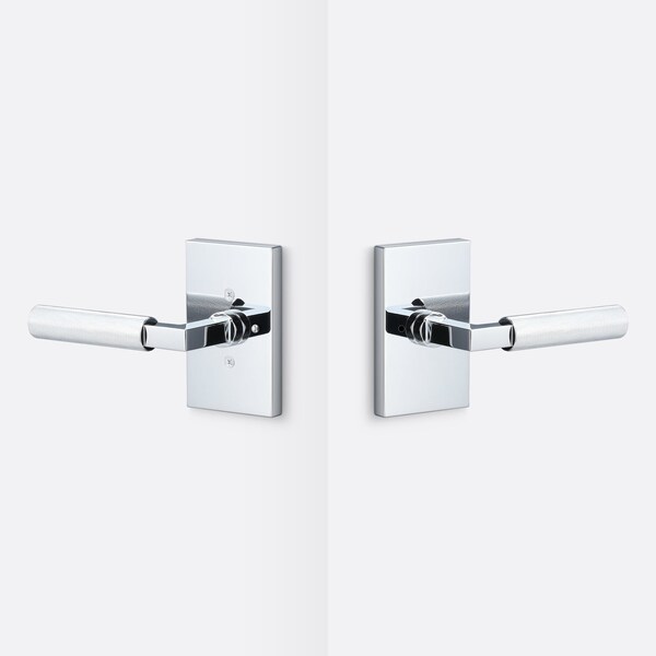 Sure-Loc Hardware Sure-Loc Hardware Levanto Privacy Rosette, Polished Chrome, Knurled Grip in Polished Chrome - LV102 26 GRIP-KN 26