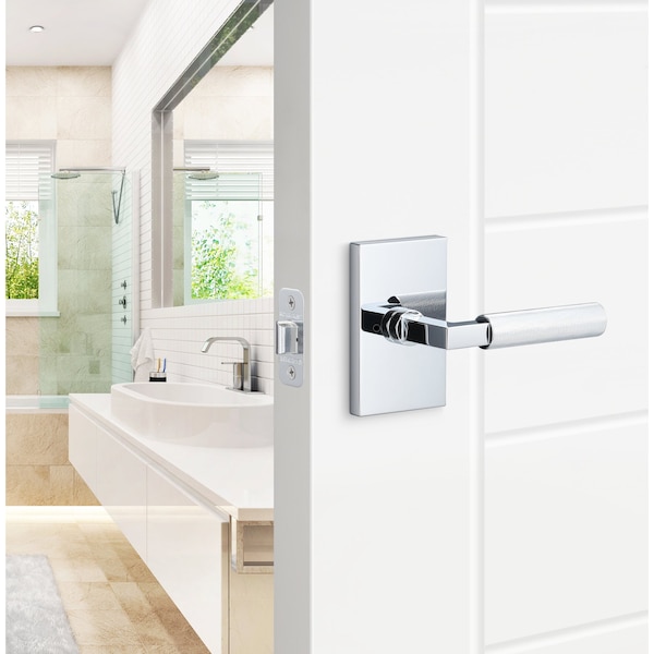Sure-Loc Hardware Sure-Loc Hardware Levanto Privacy Rosette, Polished Chrome, Knurled Grip in Polished Chrome - LV102 26 GRIP-KN 26