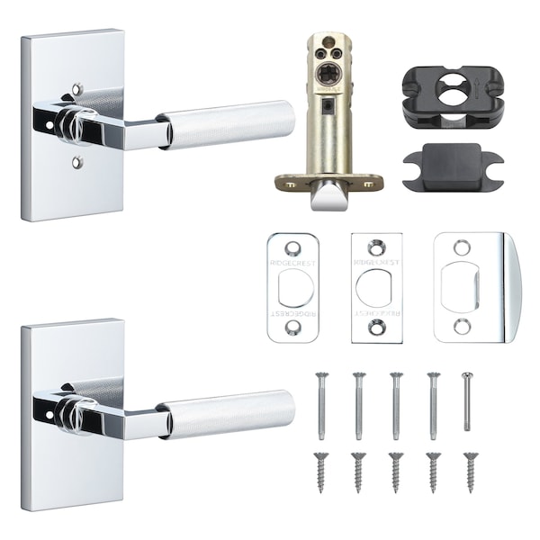 Sure-Loc Hardware Sure-Loc Hardware Levanto Privacy Rosette, Polished Chrome, Knurled Grip in Polished Chrome - LV102 26 GRIP-KN 26