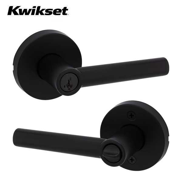 Kwikset Milan entry Lever with Round Rose / black - KWS-740MIL-SMT-RDT-514