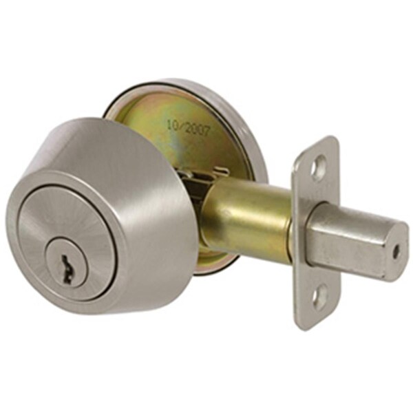 The Delaney Single Cylinder Deadbolt Satin Nickel View Pack - 200S-CS-US15