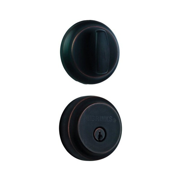Brinks Commercial Brinks Push Pull Rotate Oil Rubbed Bronze Steel Deadbolt - 23061-150