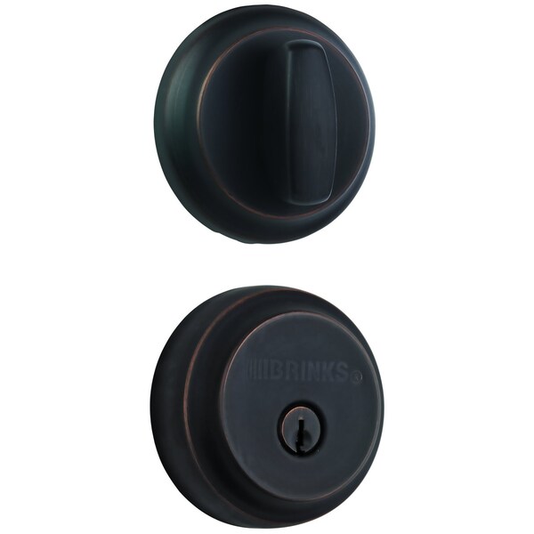 Brinks Commercial Brinks Push Pull Rotate Oil Rubbed Bronze Steel Deadbolt - 23061-150