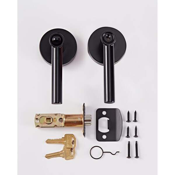 Sure-Loc Hardware Sure-Loc Hardware Marin Entrance Lever, Flat Black - MR107 FBL