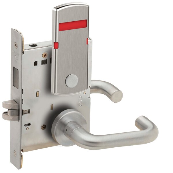 Schlage Grade 1 Privacy with Deadbolt Mortise Lock, 03 Lever, A Rose, Exterior Indicator Displays -inVacant/ - L9440 03A 626 L283-722