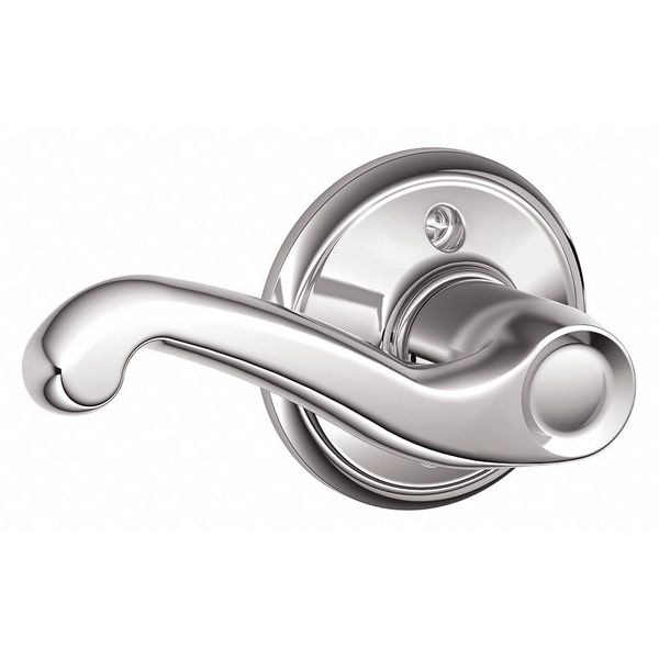 Schlage Bright Chrome Dummy Lever Lockset, Flair, Left Hand - F170 FLA 625 LH