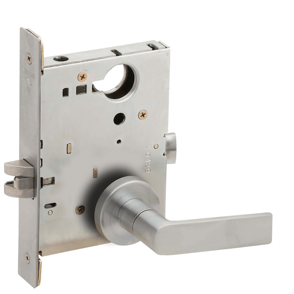 Schlage Grade 1 Passage Latch Mortise Lock, 01 Lever, A Rose, Satin Chrome Finish, Field Reversible - L9010 01A 626