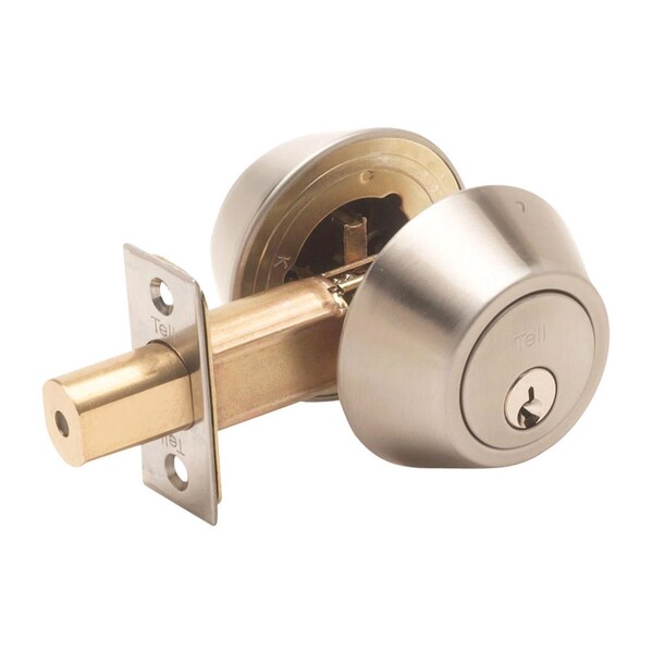 Tell Tell Satin Nickel Steel Double Cylinder Deadbolt - CL100056
