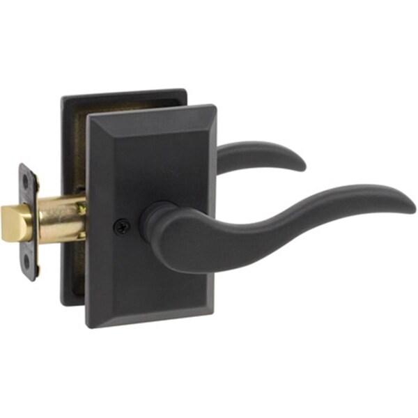 Delaney Designer Ronda Series Privacy Door Lever Set With Square Backplate - 692709SR