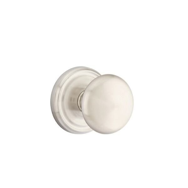 Emtek Providence Knob 2-3/8 in Backset Privacy w/Regular Rose for 1-1/4 in to 2 in Door Satin Nickel - 8200PUS15
