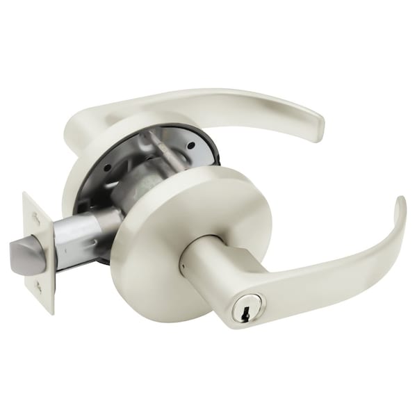 Falcon Grade 2 Entry/Office Cylindrical Lock, Key in Lever Cylinder, Quantum Lever, Standard Rose, Bright - W511PD Q 625
