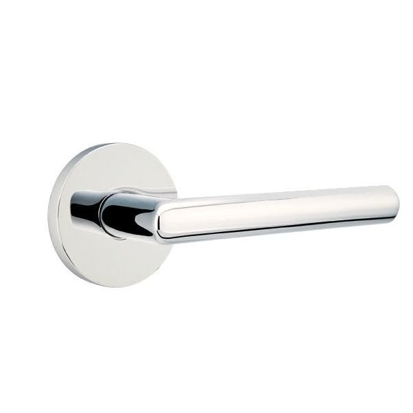 Emtek Stuttgart Lever Left Hand 2-3/8 in Backset Privacy w/Disk Rose for 1-1/4 in to 2 in Door - 5209STUUS26LH