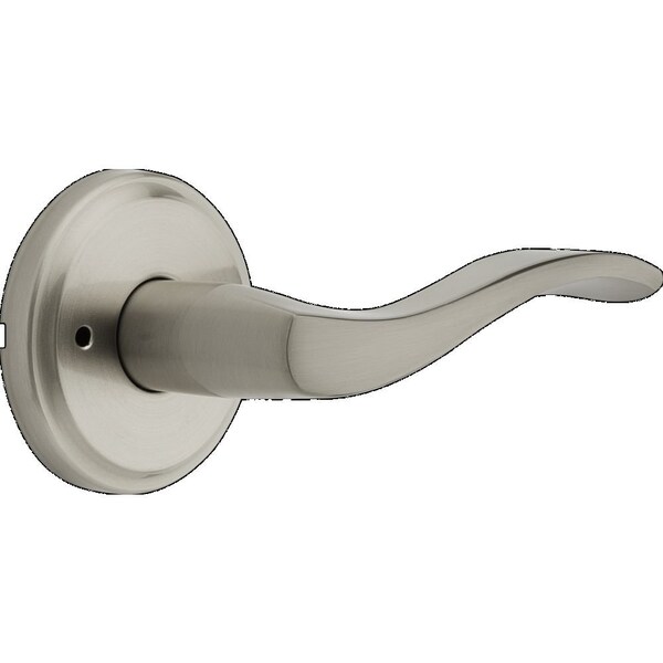 Kwikset Sedona Lever Privacy Door Lock with 6AL Latch and RCS Strike Satin Nickel Finish - 730SEL-15