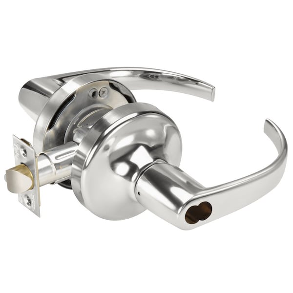 Yale Grade 2 Entry Cylindrical Lock, Pacific Beach Lever, SFIC Less Core, Bright Chrome Fnsh, Non-handed - B-PB5307LN 625