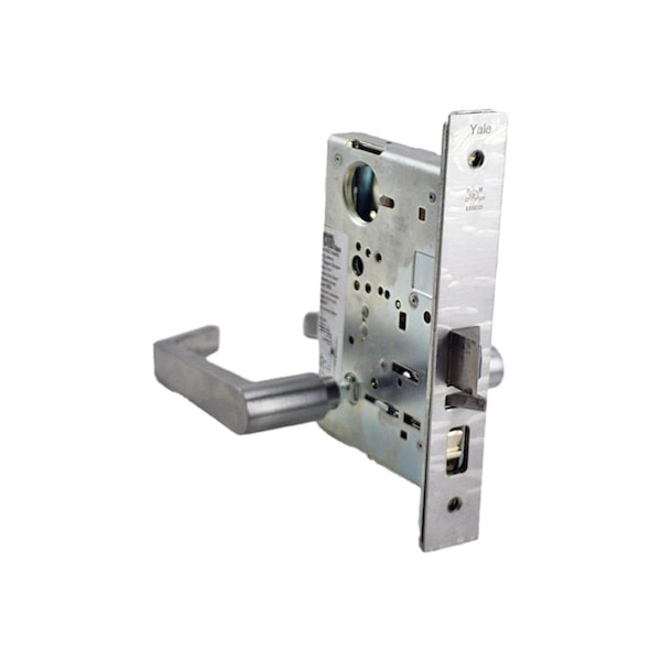 Assa Abloy Accentra Entry Mortise Lock with Augusta Lever and Camden Escutcheon Less Cylinder with 2815 Curved Lip - AUCN8807FL626LC