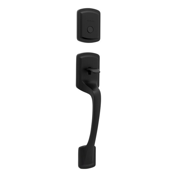Kwikset Dummy Prague Exterior Handleset Matte Black Finish - 819PGHLIP-514