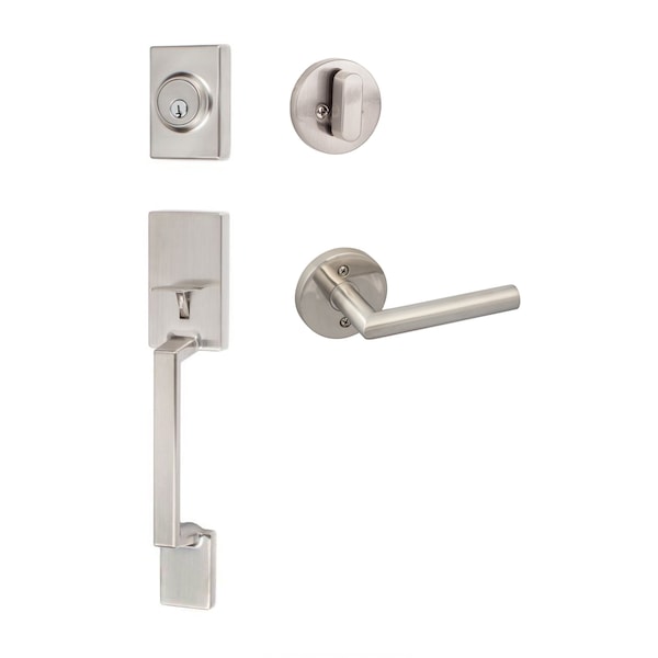 Sure-Loc Hardware Sure-Loc Hardware Stockholm Handleset, Hanover Handleset Trim, Satin Nickel - SH507-R-HV 15