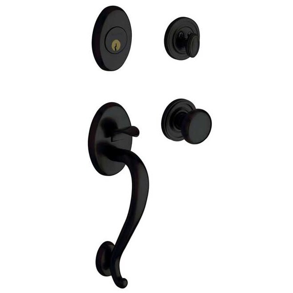 Baldwin Double Cylinder Entry Handlesets Satin Black - 85315.190.DBLC