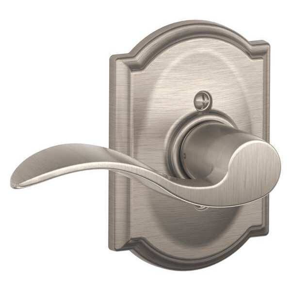 Schlage Satin Nickel Dummy Lever Lockset, Accent/Camelot, Left Hand - F170 ACC 619 CAM LH