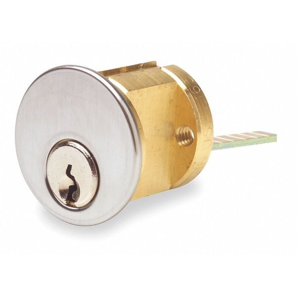 Kaba Ilco Lockset Cylinder, Satin Chrome, Keyway Type Schlage(R) C, 5 Pins - 7075SC10-26D-34532-#17