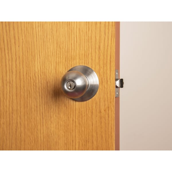 Trans Atlantic Co. SVB Series Stainless Steel Grade 2 Standard Duty Commercial Cylindrical Classroom Door Knob with Lock - DL-SVB70-US32D