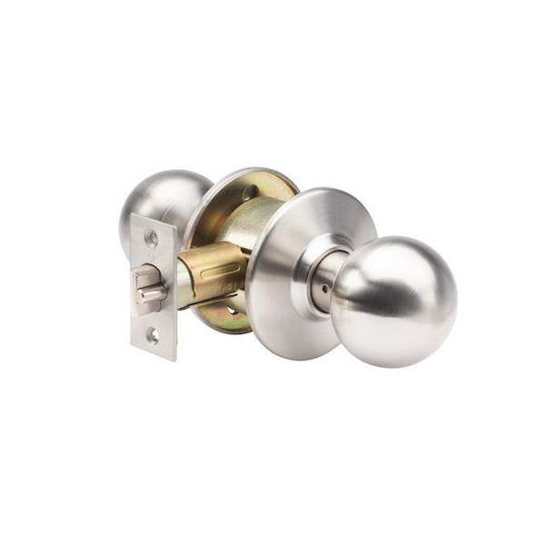 Trans Atlantic Co. SVB Series Stainless Steel Grade 2 Standard Duty Commercial Cylindrical Classroom Door Knob with Lock - DL-SVB70-US32D