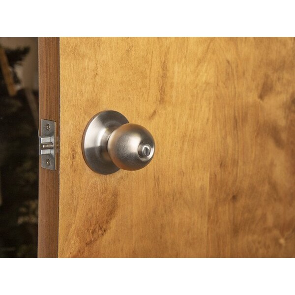 Trans Atlantic Co. Heavy Duty Stainless Steel Grade 1 Commercial Cylindrical Entry Door Knob with Lock - DL-HVB53-US32D