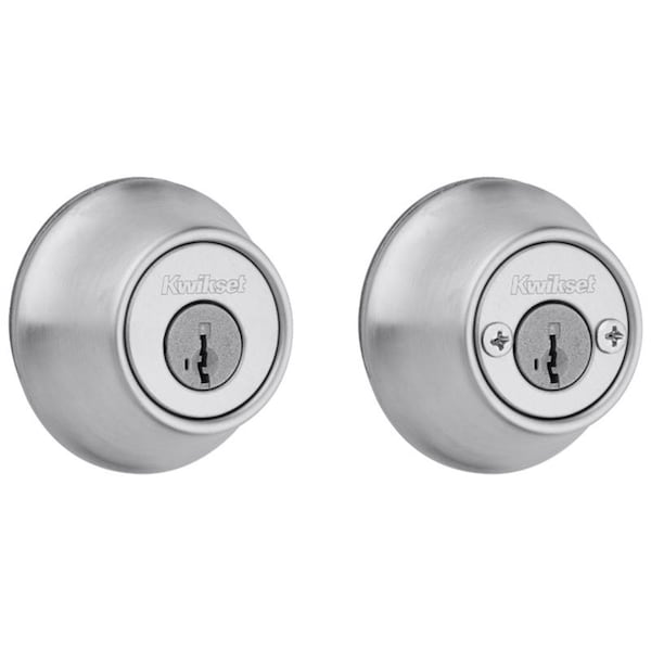 Kwikset Kwikset SmartKey Security Satin Chrome Metal Double Cylinder Deadbolt - 96650-511
