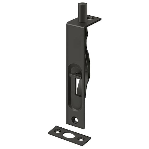Deltana Flush Bolt, Heavy Duty Oil Rubbed Bronze 4" - 4FBS10B