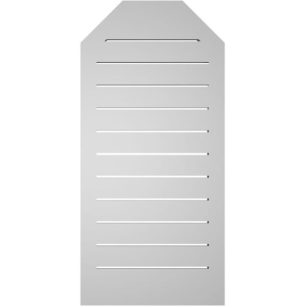 Ekena Millwork Octagonal Top Surface Mount PVC Gable Vent w/ 2"W x 1-1/2"P Brickmould Frame, 18"W x 38"H - GVPOT18X3802SF