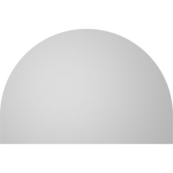 Ekena Millwork Round Top Surface Mount PVC Gable Vent w/ 2"W x 1-1/2"P Brickmould Frame, 24"W x 16"H - GVPRT24X1602SN
