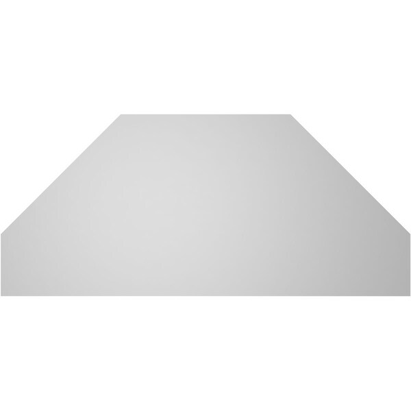 Ekena Millwork Octagonal Top Surface Mount PVC Gable Vent w/ 2"W x 1-1/2"P Brickmould Frame, 36"W x 16"H - GVPOT36X1602SN