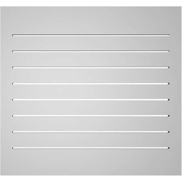 Ekena Millwork Vertical Surface Mount PVC Gable Vent: Functional, w/ 2"W x 2"P Brickmould Sill Frame, 30"W x 28"H - GVPVE30X2803SF