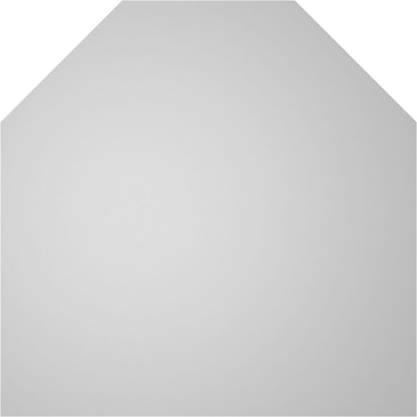 Ekena Millwork Octagonal Top Surface Mount PVC Gable Vent w/ 3-1/2"W x 1"P Standard Frame, 22"W x 22"H - GVPOT22X2201SN