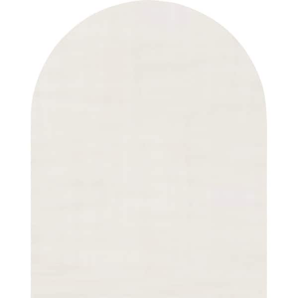 Ekena Millwork Round Top Gable Vent Non-Functional, PVC Gable Vent w/ 1" x 4" Flat Trim Frame, 16"W x 36"H - GVPRT16X3601DUN