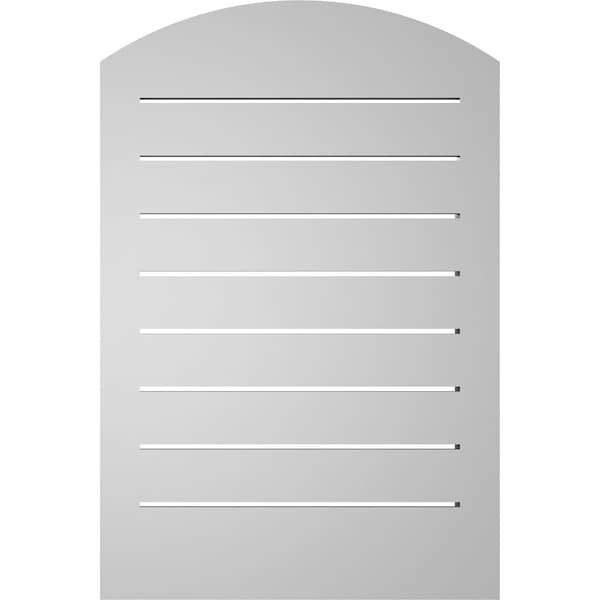 Ekena Millwork Arch Top Surface Mount PVC Gable Vent w/ 2"W x 2"P Brickmould Sill Frame, 20"W x 28"H - GVPAR20X2803SN
