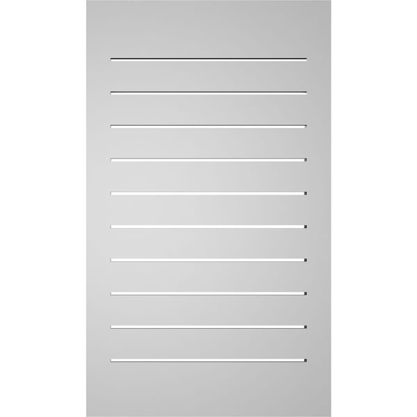 Ekena Millwork Vertical Surface Mount PVC Gable Vent: Functional, w/ 2"W x 2"P Brickmould Sill Frame, 20"W x 34"H - GVPVE20X3403SF