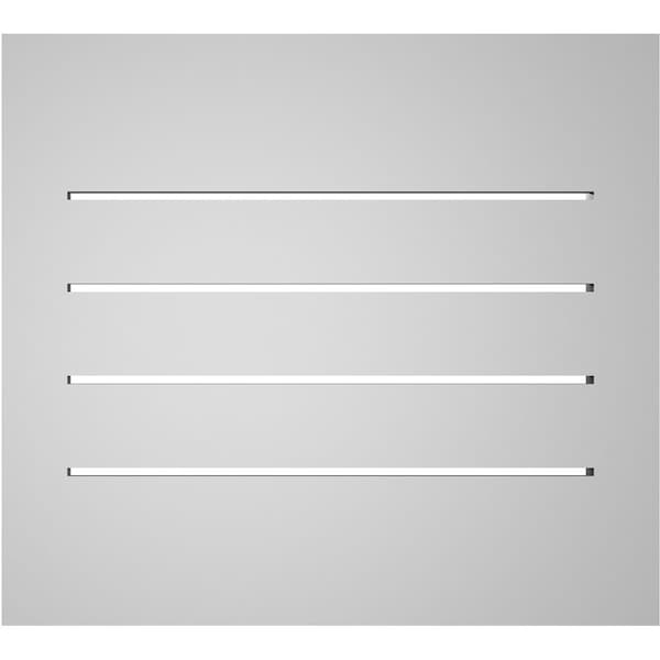 Ekena Millwork Vertical Surface Mount PVC Gable Vent: Functional, w/ 2"W x 1-1/2"P Brickmould Frame, 20"W x 18"H - GVPVE20X1802SF